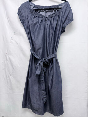 Women's Unknown Denim Midi Dress Size M Blue